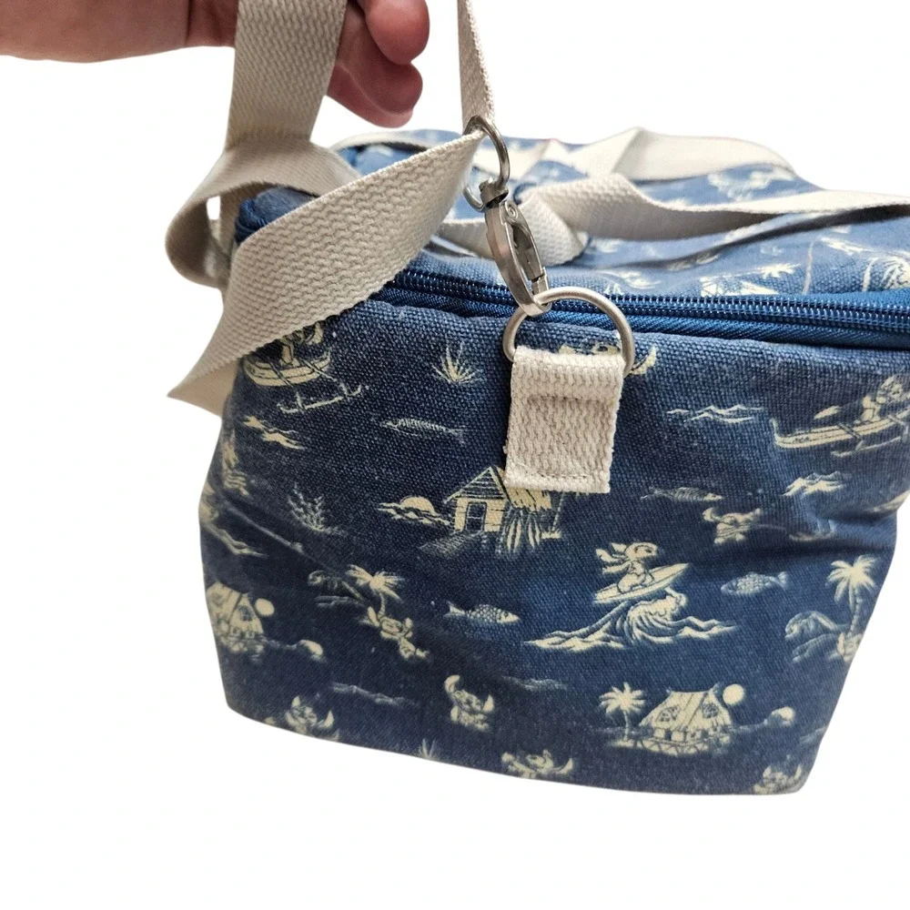 Disney Stitch Lilo & Stitch Hawaiian‎ Print Insulated Lunch Bag Tote Cooler